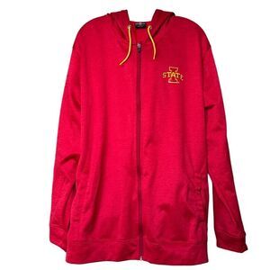Colosseum Mens Iowa State Hoodie XXL Zipper Cyclones College Sports Sweatshirt‎